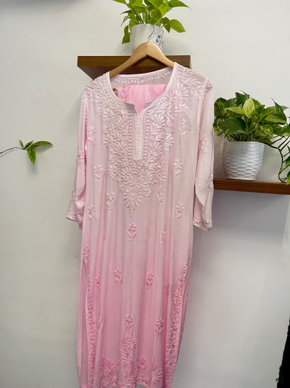 BABY PINK SHADE CHIKANKARI 2 PIECE SET