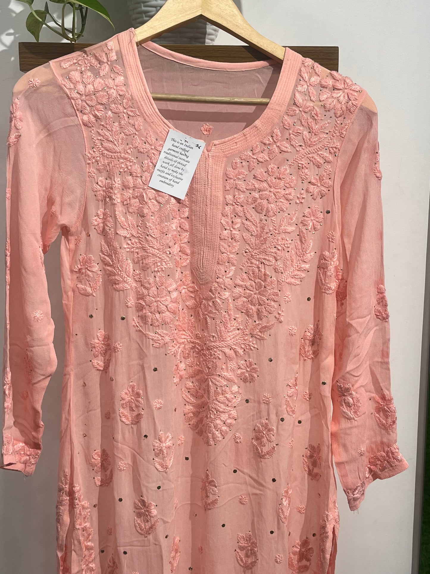 Viscose georgette chikankari