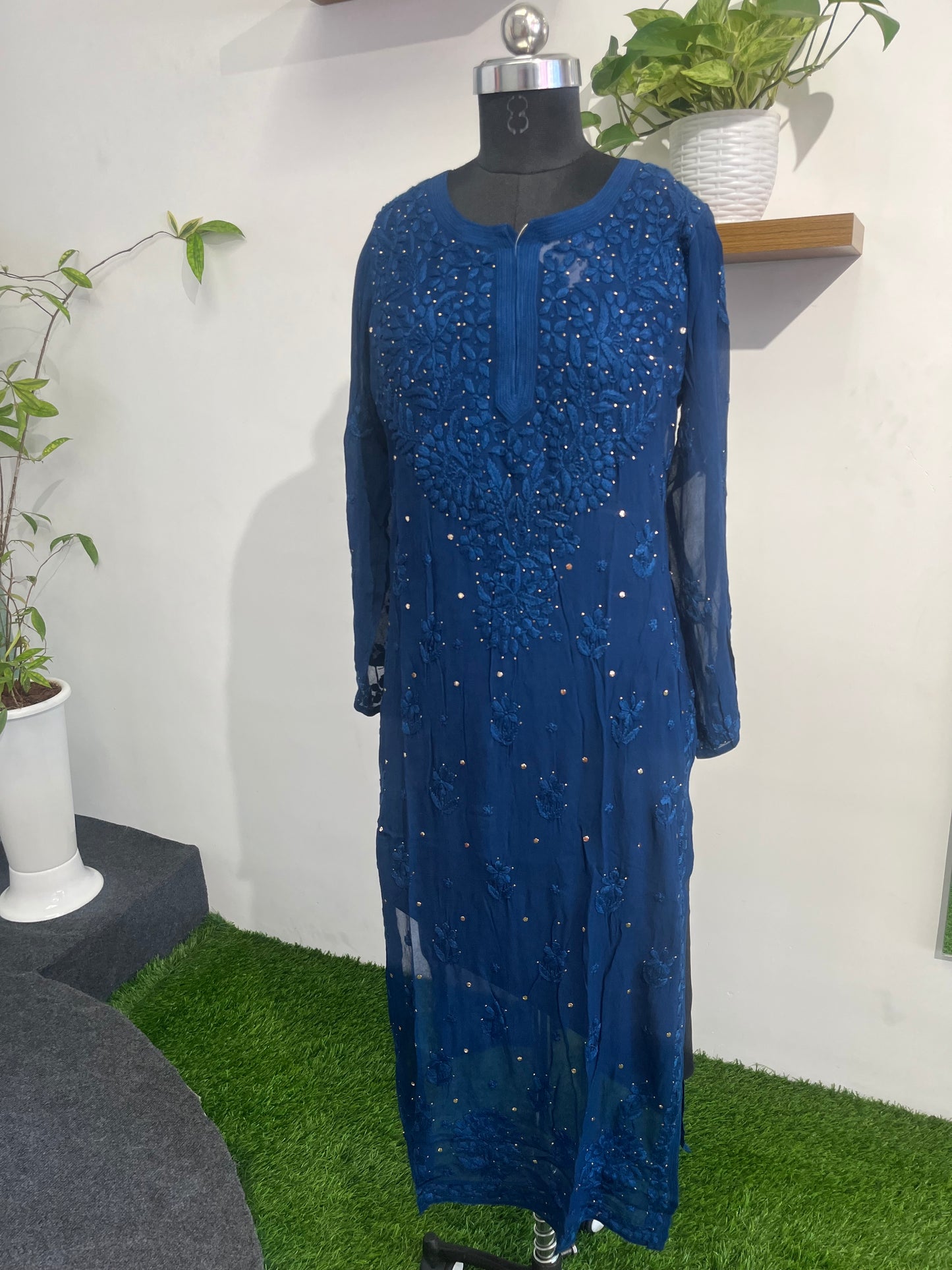 Viscose georgette chikankari