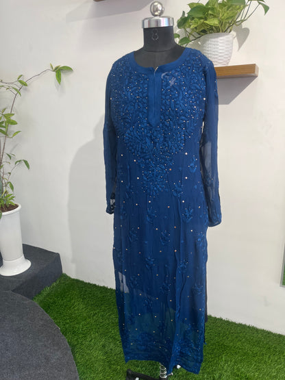 Viscose georgette chikankari