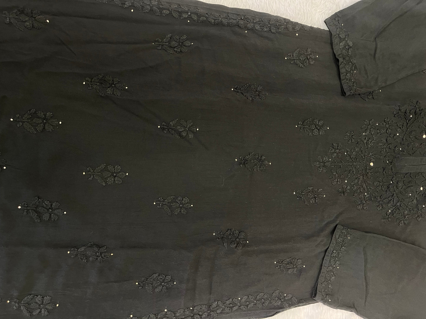CHIKANKARI RAYON FABRIC 3 PIECE SET