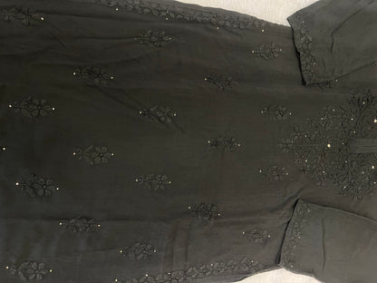 CHIKANKARI RAYON FABRIC 3 PIECE SET