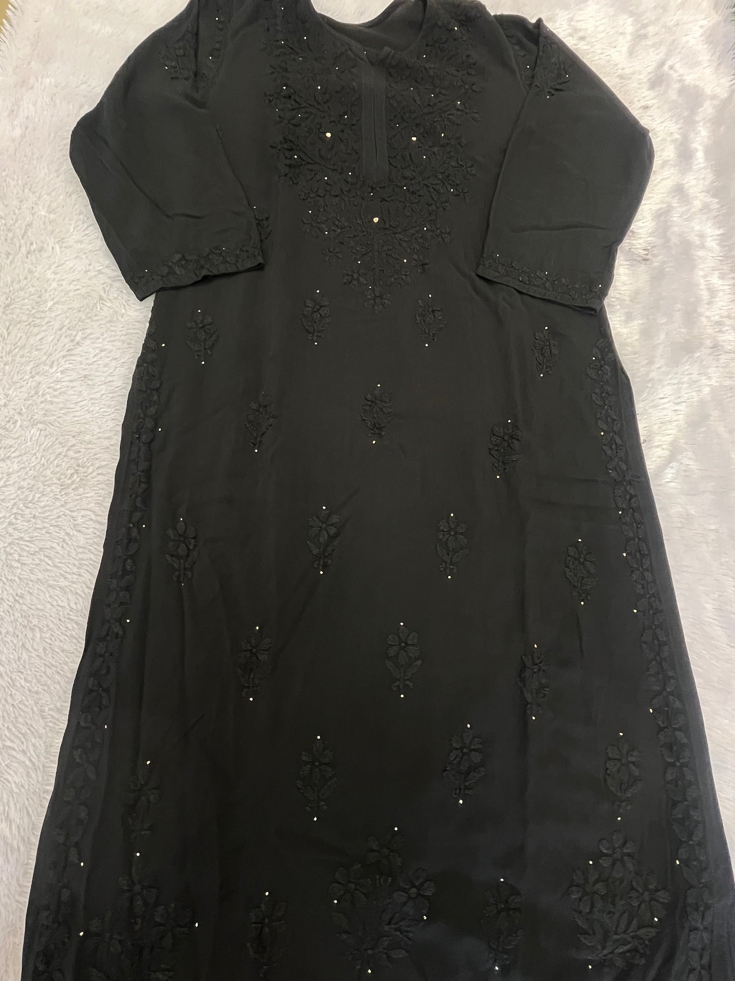 CHIKANKARI RAYON FABRIC 3 PIECE SET