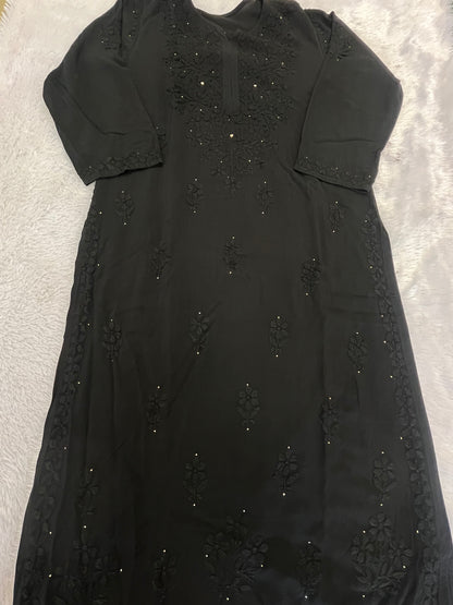 CHIKANKARI RAYON FABRIC 3 PIECE SET