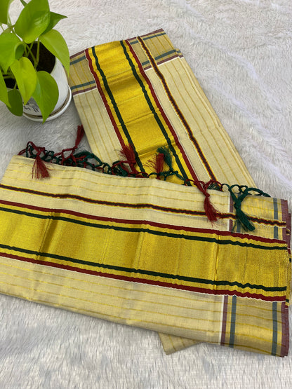 ONAM COLLECTIONS - TISSUE SET MUNDU