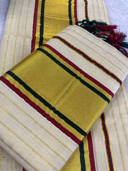 ONAM COLLECTIONS - TISSUE SET MUNDU