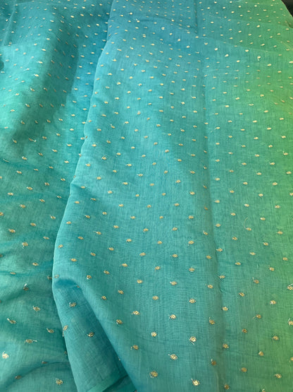 4 D SHADE PURE MUL CHANDERI FABRIC