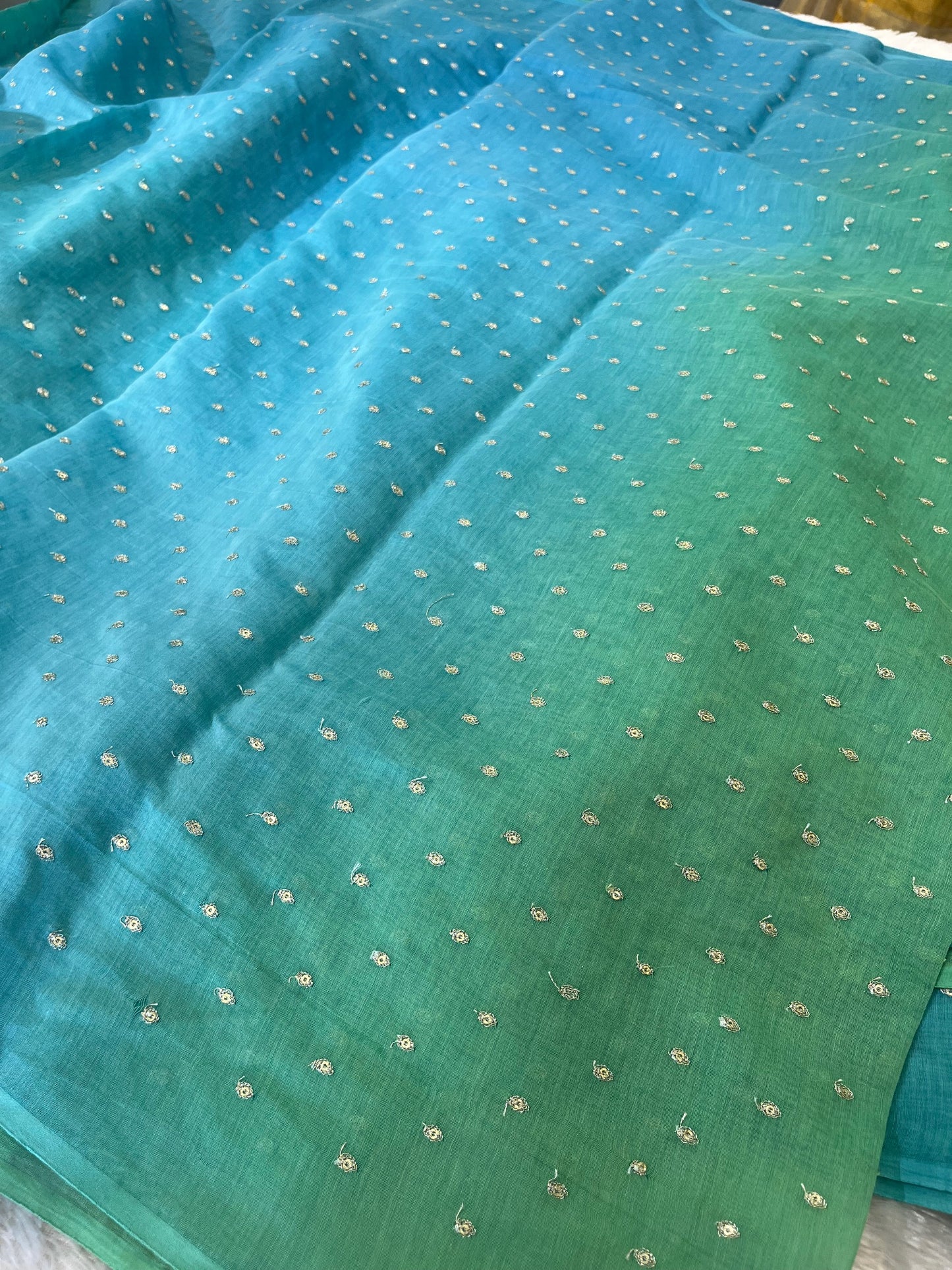 4 D SHADE PURE MUL CHANDERI FABRIC