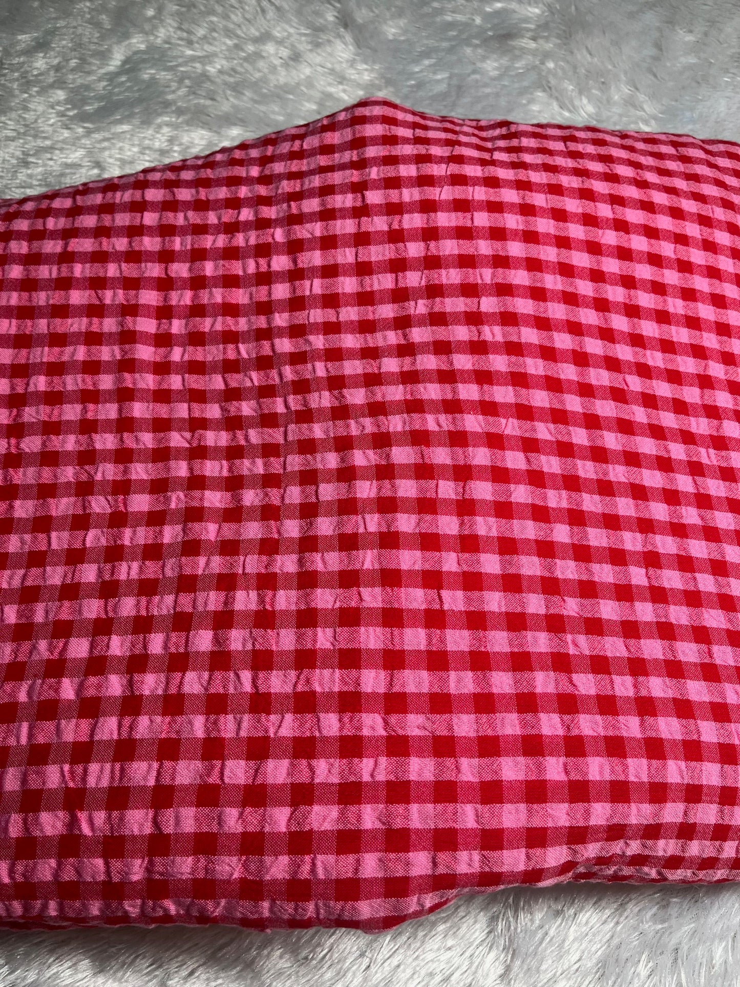 CHECK SEERSUCKER FABRIC