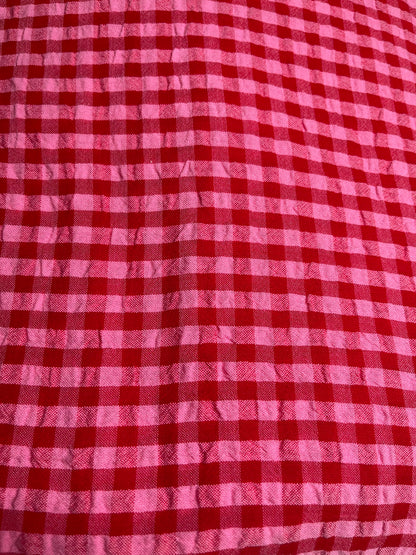 CHECK SEERSUCKER FABRIC
