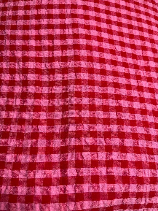 CHECK SEERSUCKER FABRIC