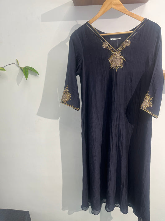 PURE MUL CHANDERI FROCK