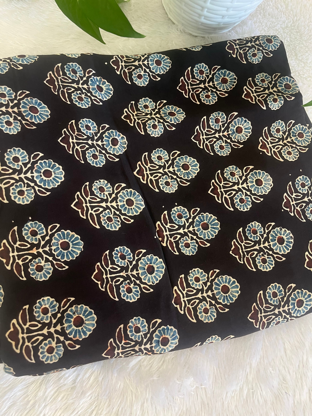 HAND BLOCK MODAL SILK FABRIC