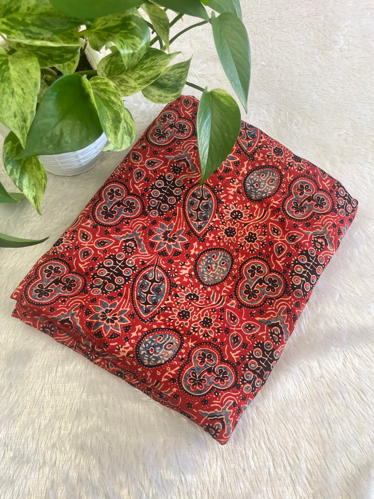 HAND BLOCK MODAL SILK FABRIC