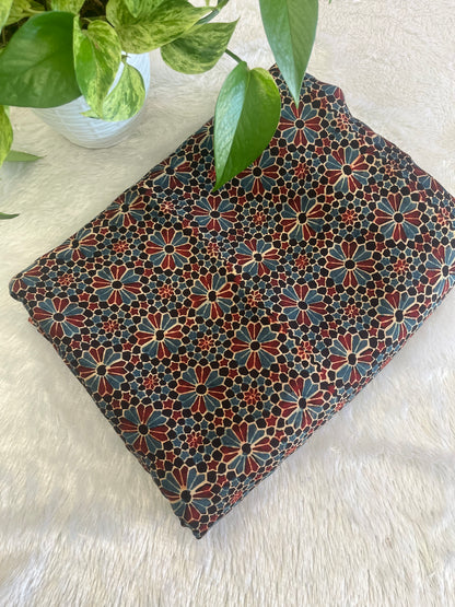HAND BLOCK MODAL SILK FABRIC