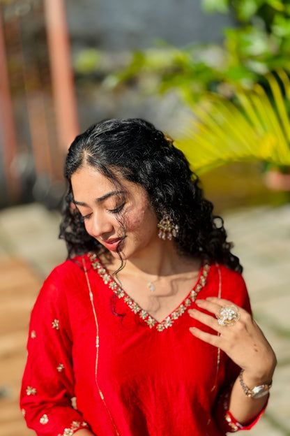 PURE MUL CHANDERI FROCK