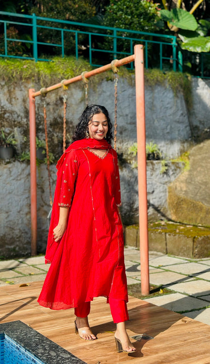 PURE MUL CHANDERI FROCK