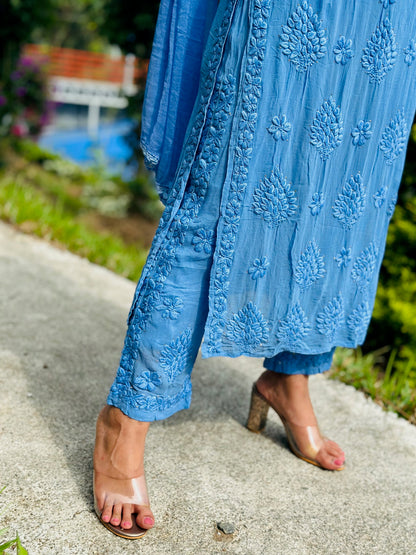 VISCOSE GEORGETTE CHIKANKARI FULL SET