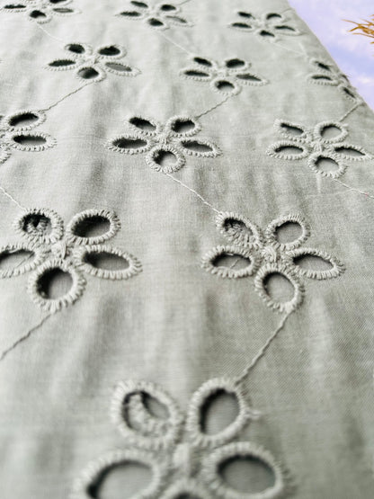 Olive green shade hakoba  fabric