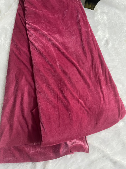 Onion pink  shade velvet fabric