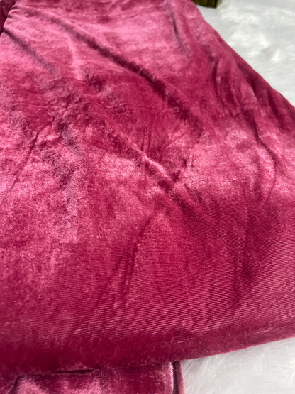 Onion pink  shade velvet fabric
