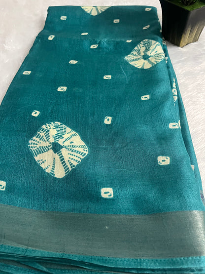 Cotton semi silk saree