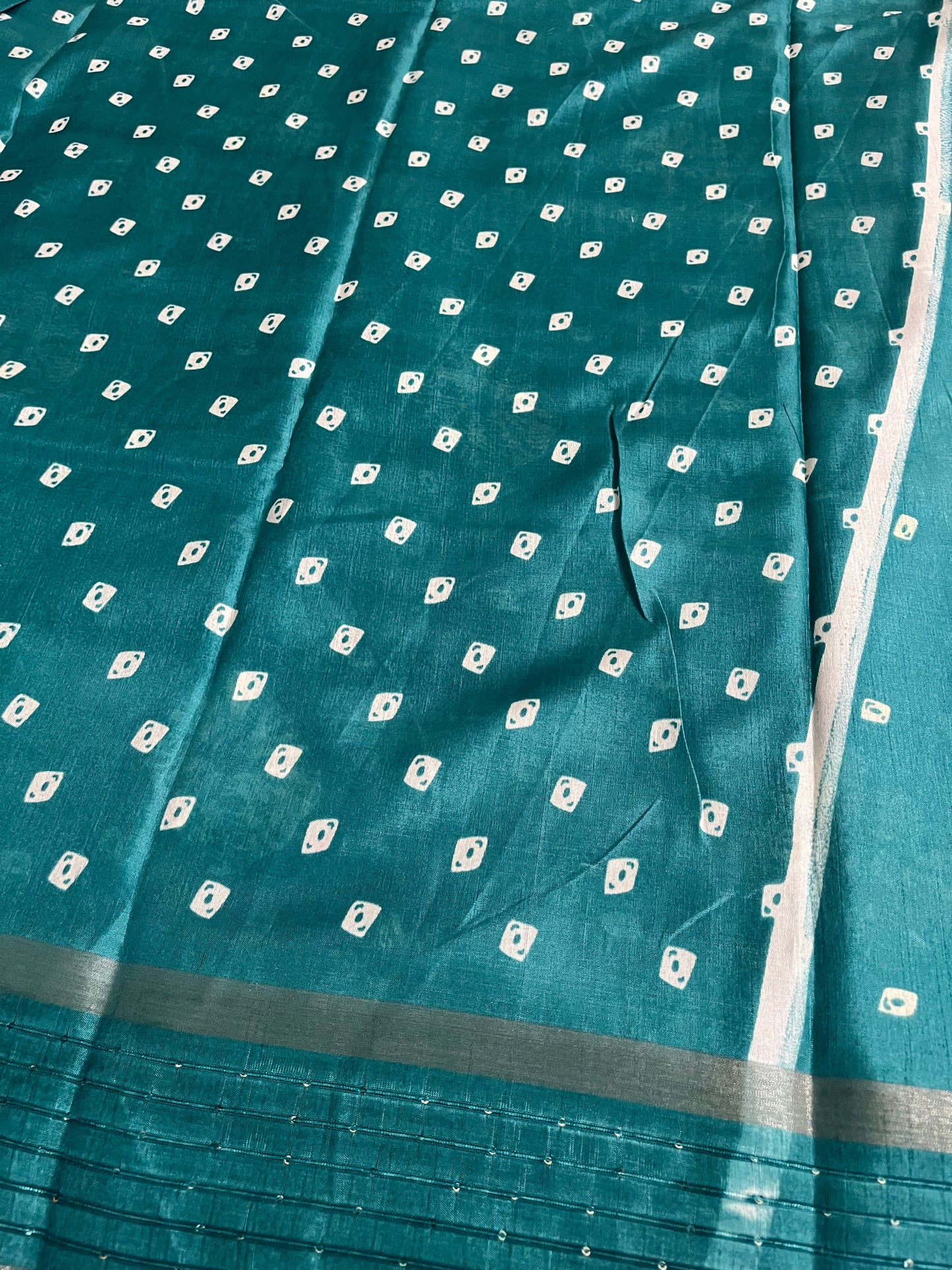 Cotton semi silk saree