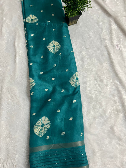 Cotton semi silk saree