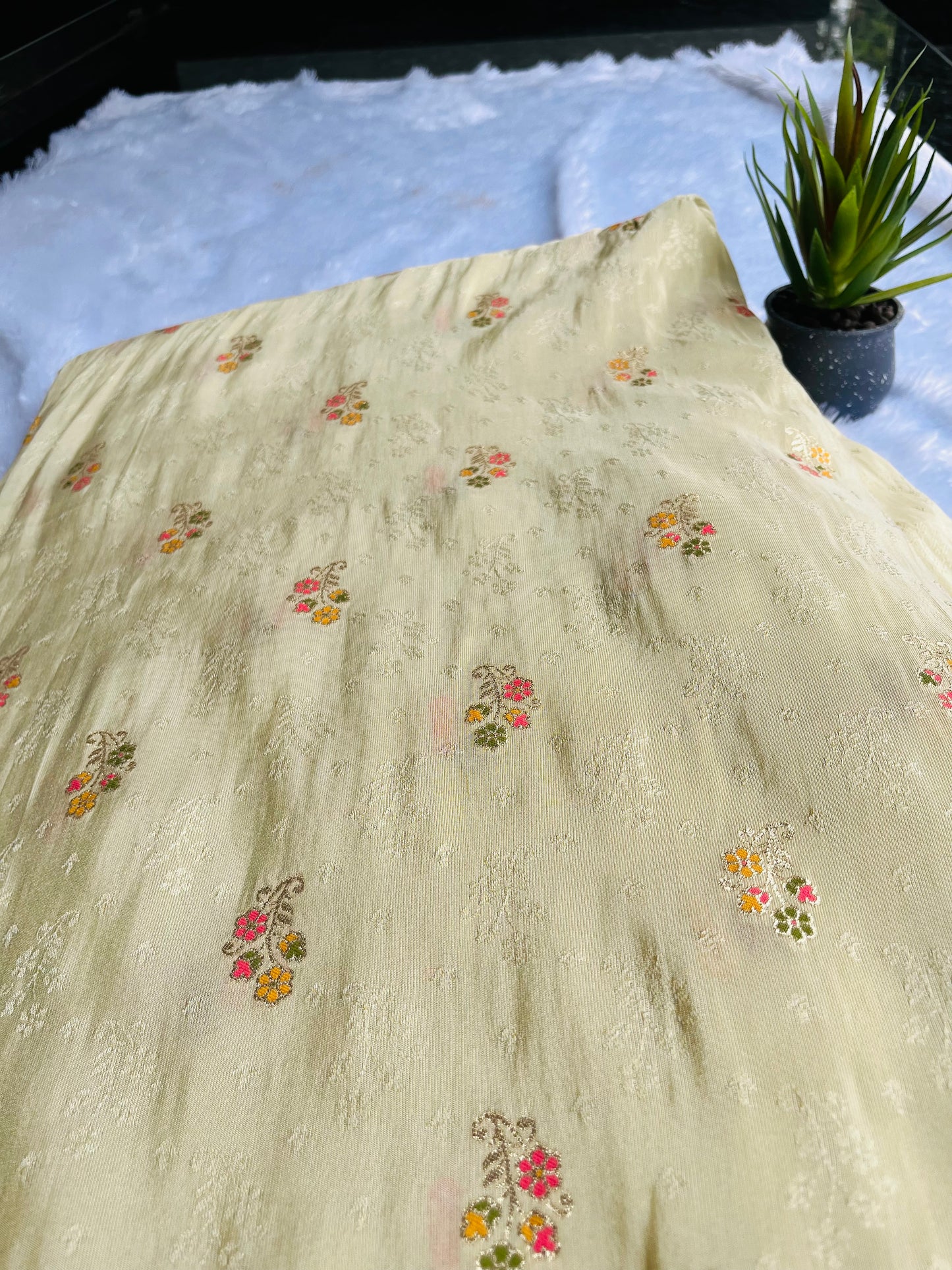 Onam collections 2025 tissue fabric with embroidery