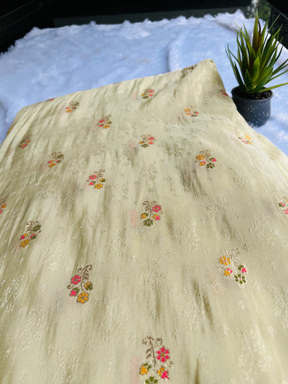 Onam collections 2025 tissue fabric with embroidery
