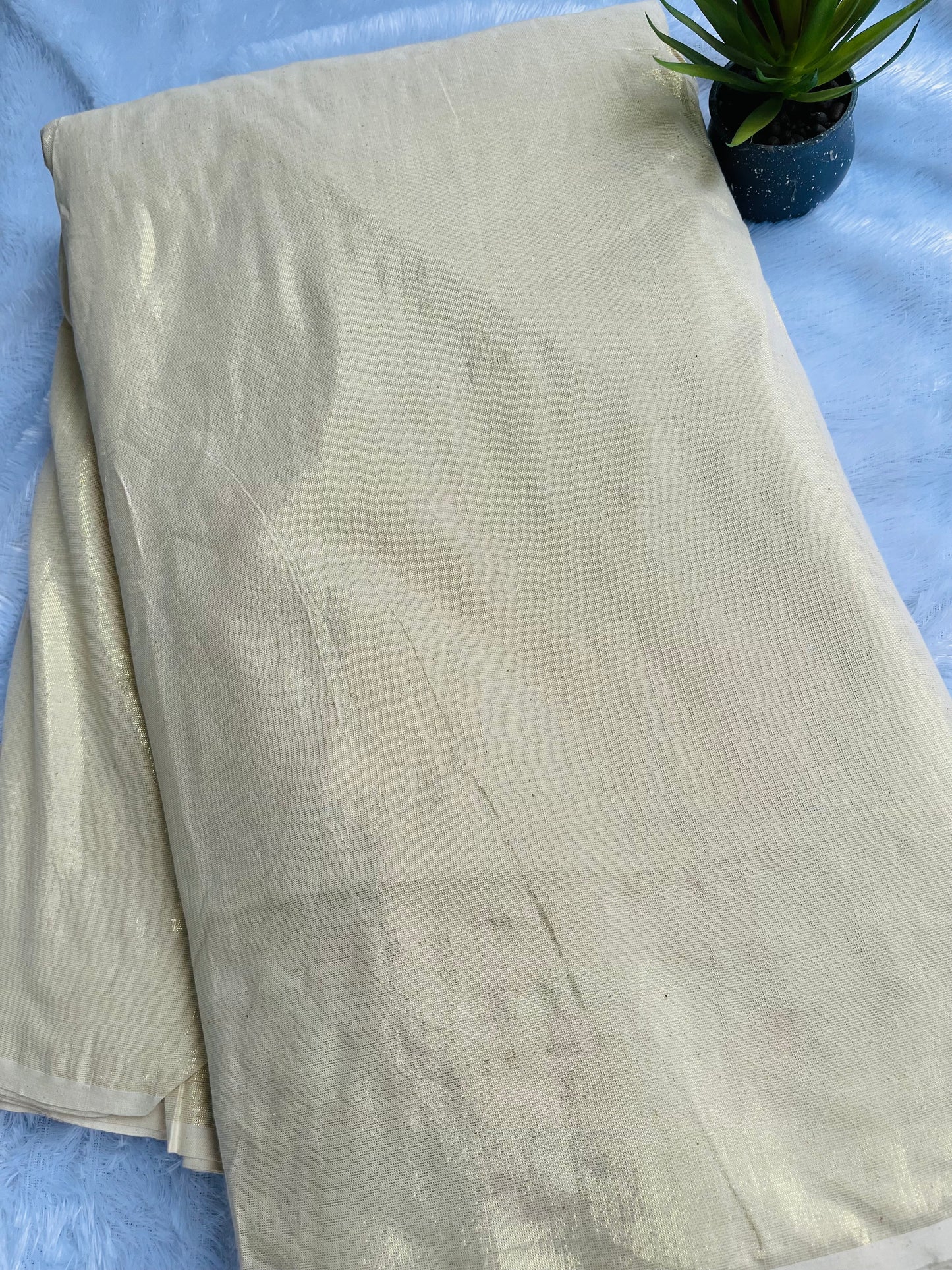 Onam collections 2025 golden cotton fabrics