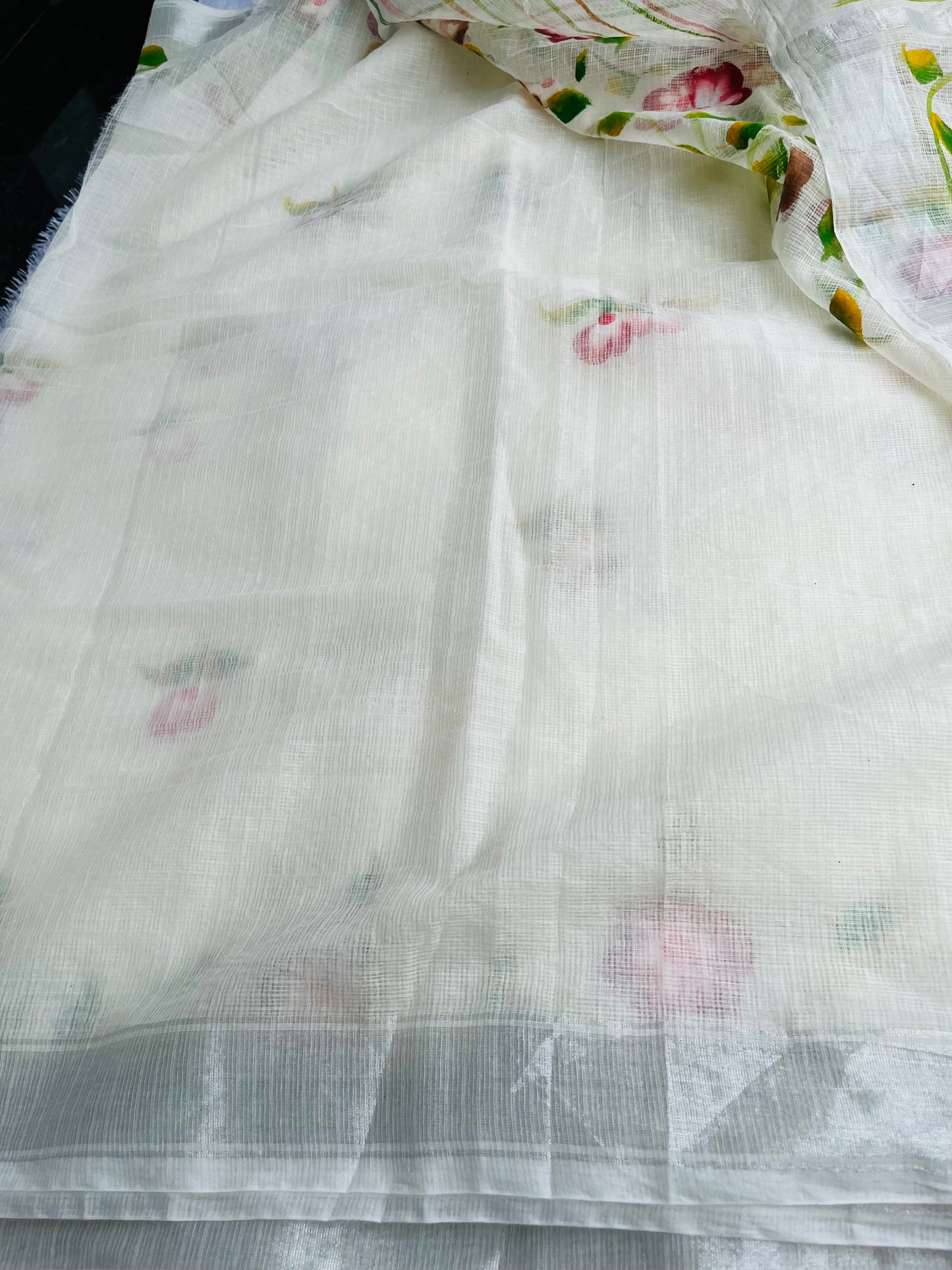 Kota saree with flower paint sarees