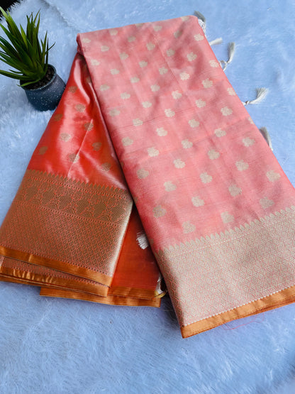 Beautiful soft Katan silk saree