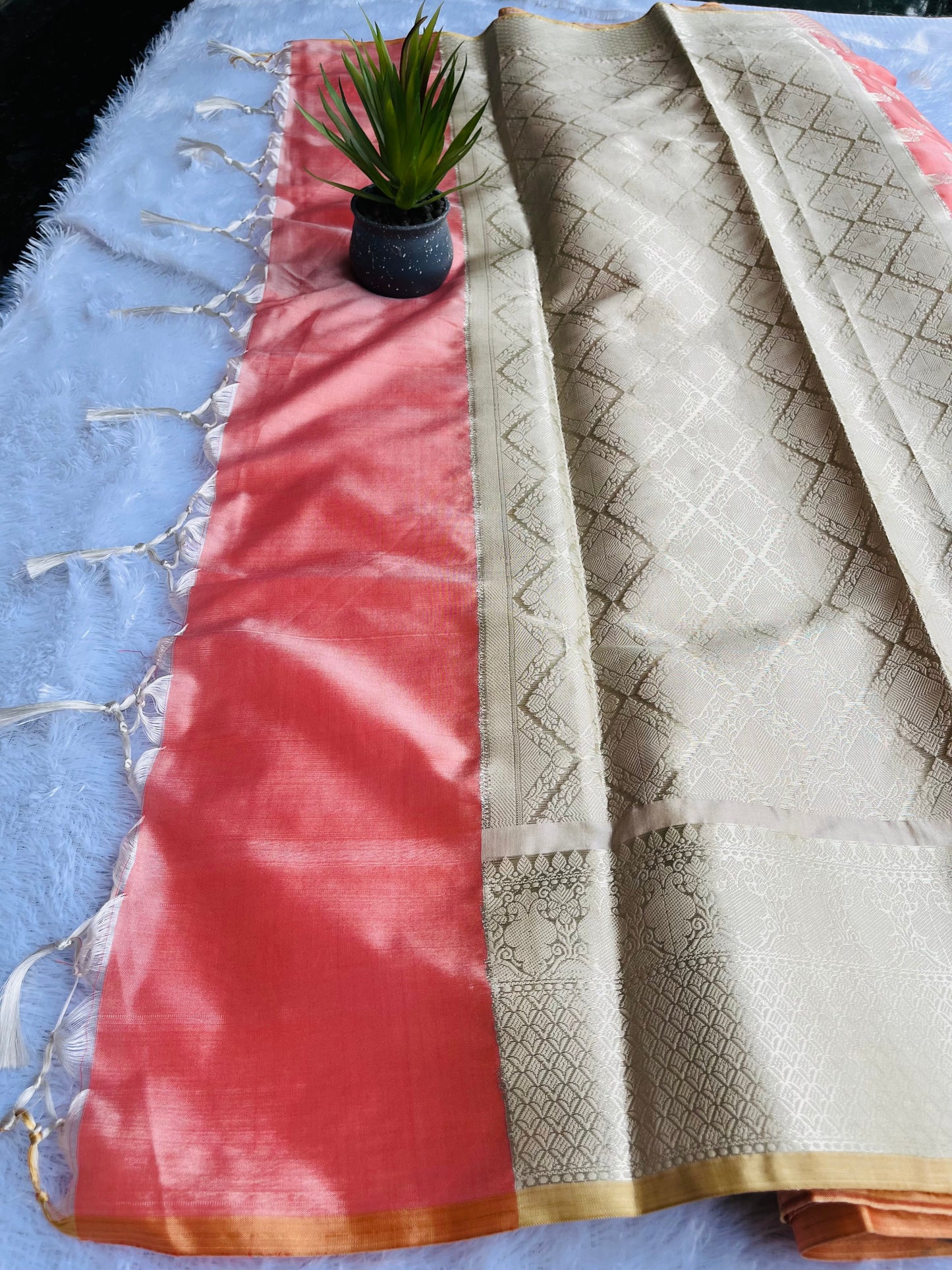 Beautiful soft Katan silk saree