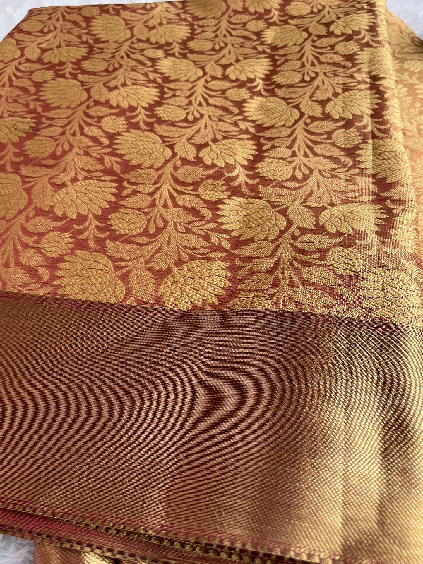 Tissue saree with beautiful self design