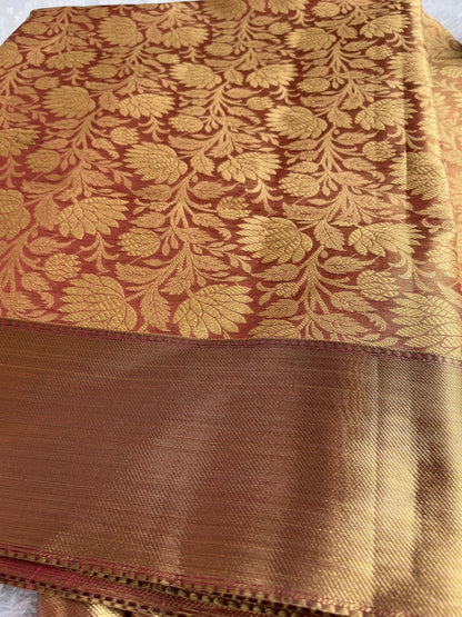 Tissue saree with beautiful self design