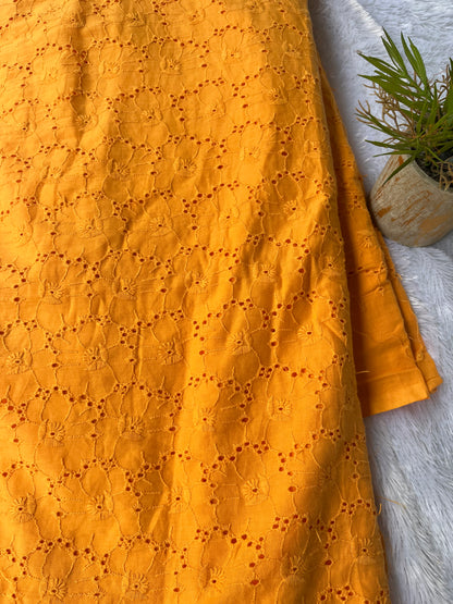 Cute yellow shade  premium hakoba fabric