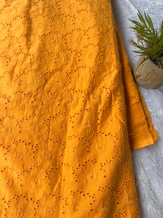 Cute yellow shade  premium hakoba fabric