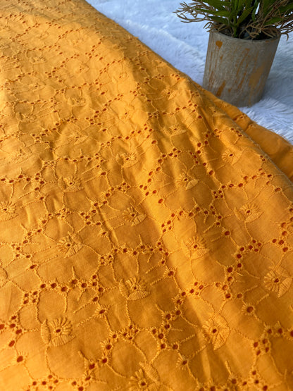 Cute yellow shade  premium hakoba fabric