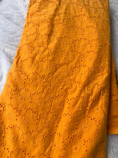 Cute yellow shade  premium hakoba fabric