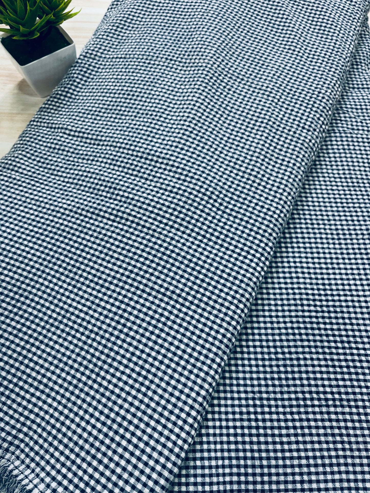 check seersucker fabric