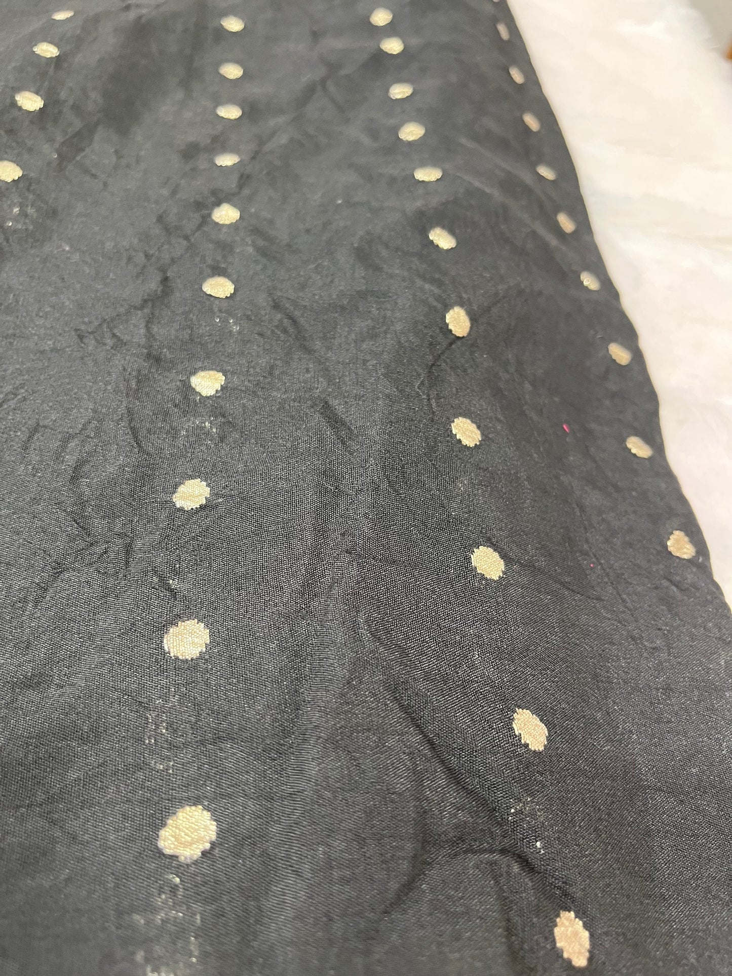 COTTON SILK BUTTA WORK BLACK SHADE