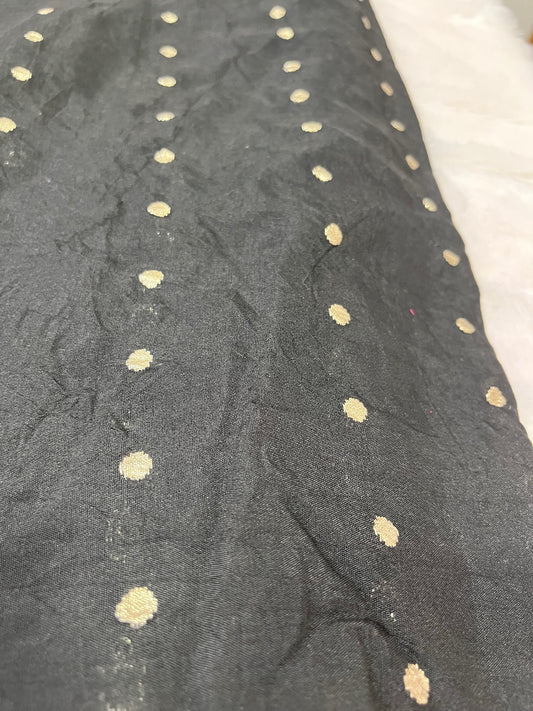 COTTON SILK BUTTA WORK BLACK SHADE