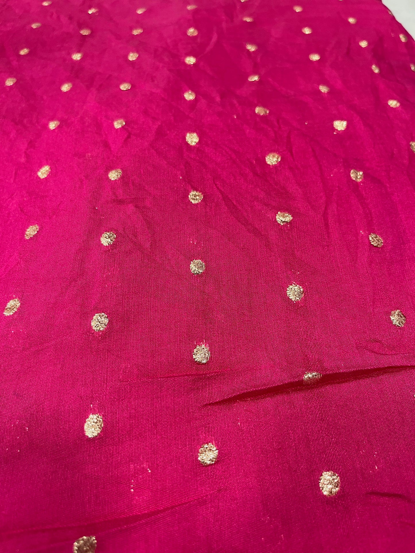 COTTON SILK BUTTA WORK MAGENTA SHADE