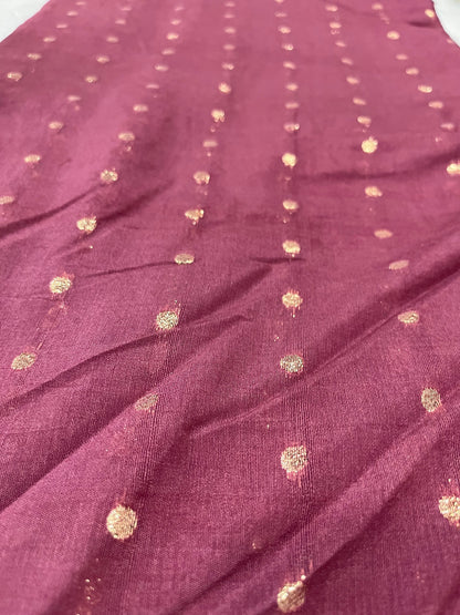 COTTON SILK BUTTA WORK ONION PINK SHADE