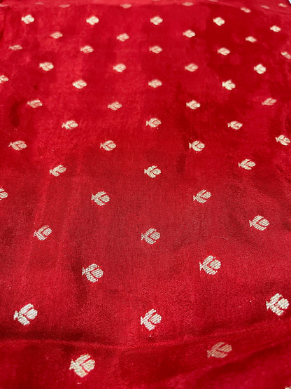 CUTE RED SHADE RUSSIAN SILK FABRIC