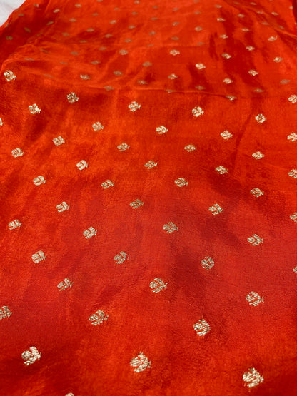 ORANGE SHADE RUSSIAN SILK FABRIC