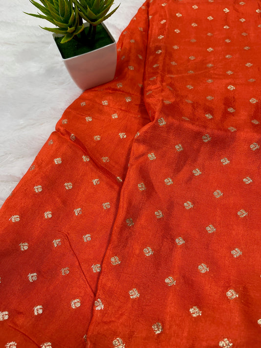 ORANGE SHADE RUSSIAN SILK FABRIC