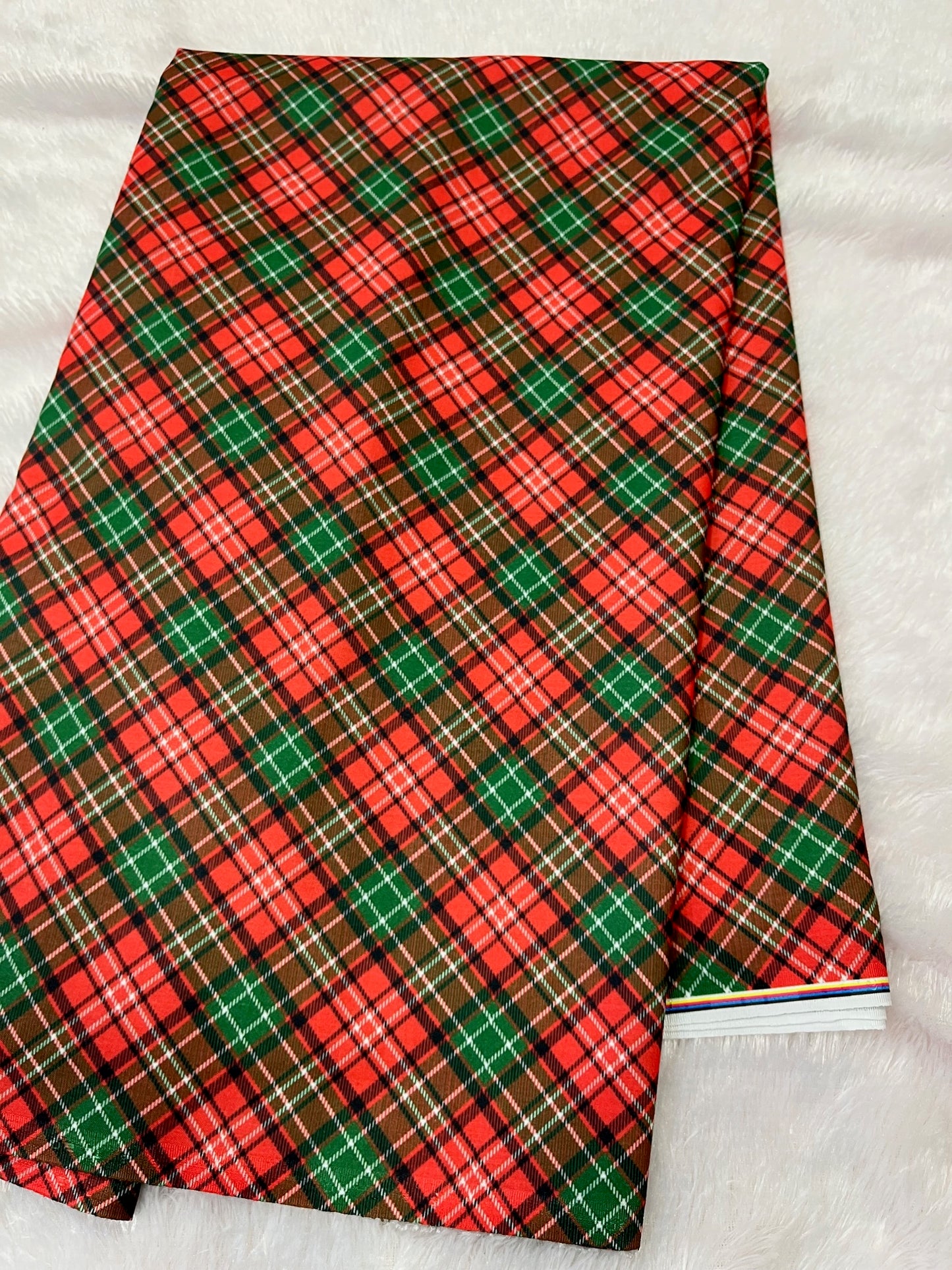 xmas fabric check design