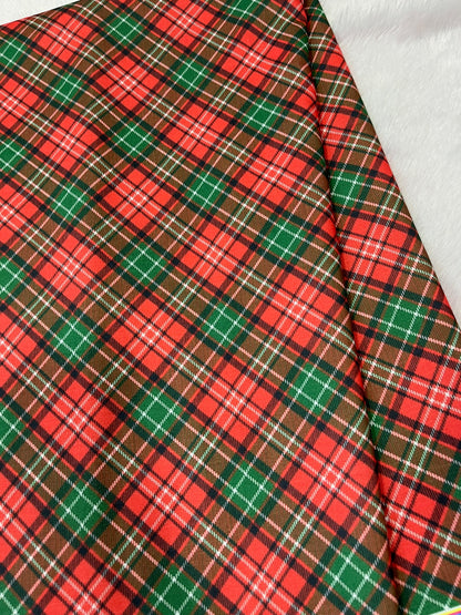 xmas fabric check design